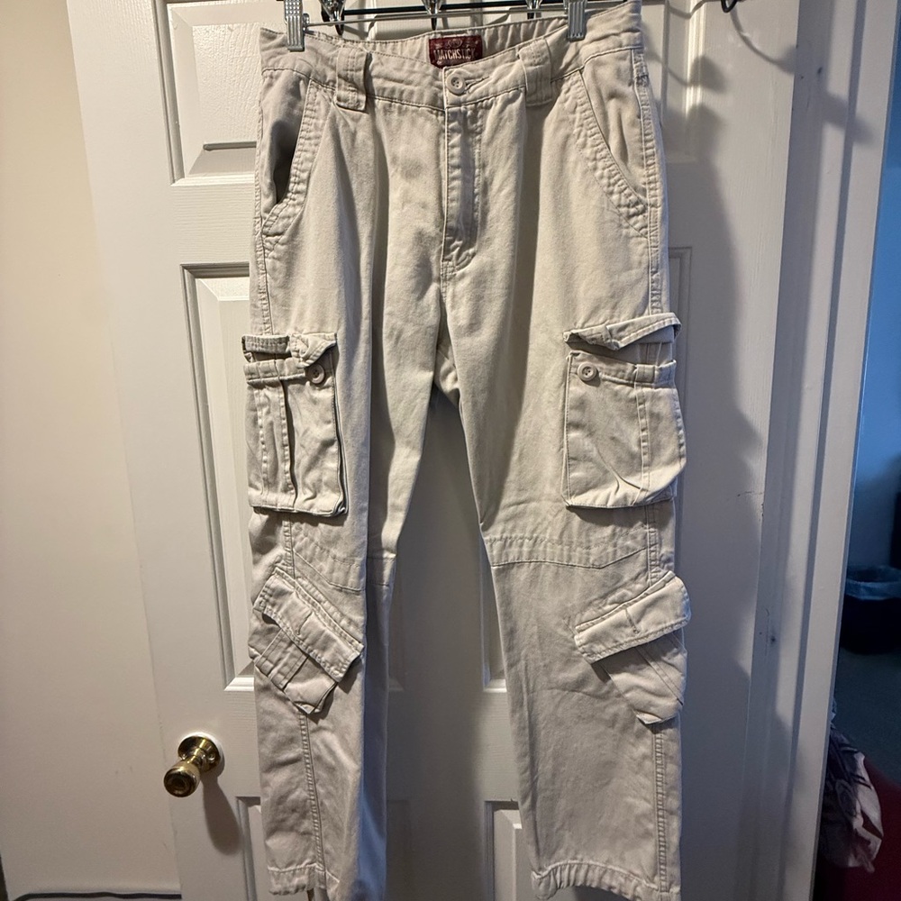 Men's Cream Cargo Pants